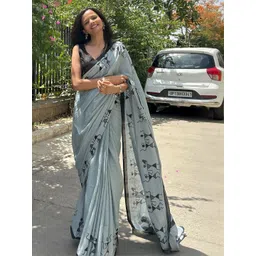 Anouk Ethnic Motifs Pure Cotton Handloom Ikat Saree-image-3