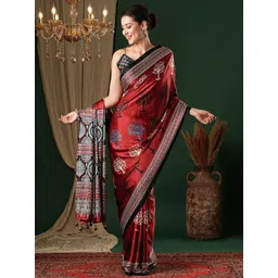 Anouk Ethnic Motifs Pure Crepe Saree-picture-38
