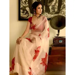 Anouk Floral Organza Saree-picture-25