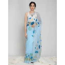 Anouk Floral Organza Saree-picture-15