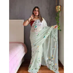 Anouk Floral Organza Saree-picture-25