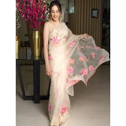 Anouk Floral Organza Saree image 2