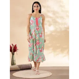 Anouk Floral Print Fit & Flare Maxi Dress-picture-29