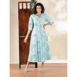 Anouk Floral Print Fit & Flare Maxi Dress-picture-13