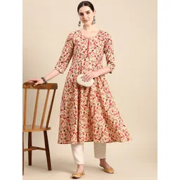 Anouk Floral Printed A-Line Kurta-picture-19