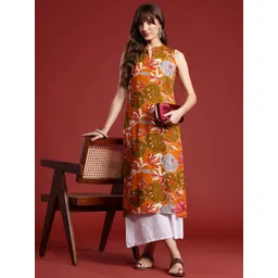 Anouk Floral Printed A-Line Kurta-picture-40