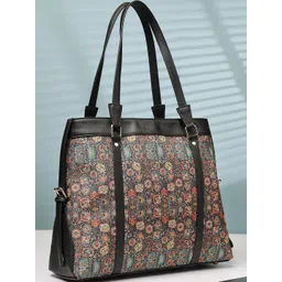 Anouk Floral Printed PU Structured Tote Bag-picture-17