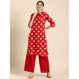 Anouk Floral Printed Pure Cotton Kurta with Palazzos-picture-15