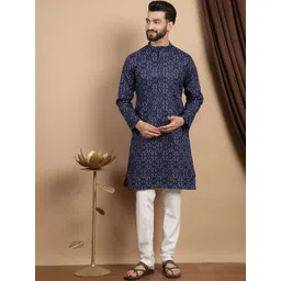 Anouk Floral Printed Regular Pure Cotton Kurta & Churidar-picture-30