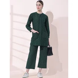 Anouk Floral Printed Regular Pure Cotton Kurta with Palazzos-image-13