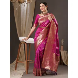 Anouk Floral Zari Banarasi Saree-picture-40