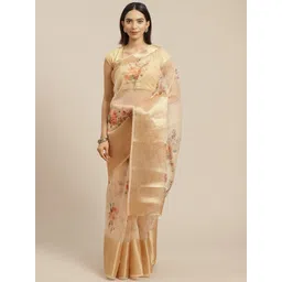 Anouk Floral Zari Organza Saree-picture-31