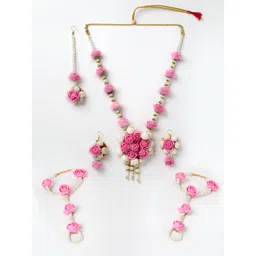 Anouk Flower Necklace Necklace & Earrings With Maang Tika-picture-24