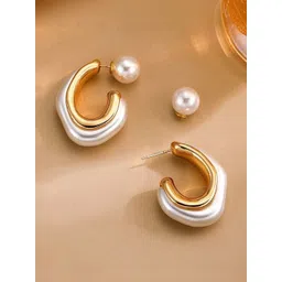 Anouk Geometric Half Hoop Earrings-picture-13