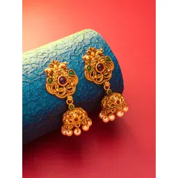 Anouk Geometric Jhumkas Earrings-image-4