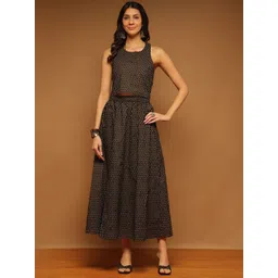 Anouk Geometric Printed Pure Cotton Top & Skirt Co-Ord Set-picture-11