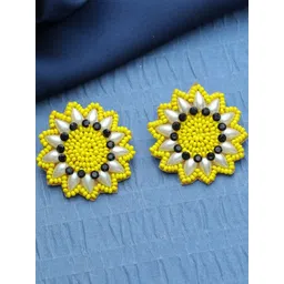 Anouk Gold-Plated Alloy Artificial Stones and Beads Jhumkas-picture-27