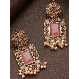 Anouk Gold-Plated Alloy Artificial Stones Drop Earrings-picture-30