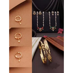 Anouk Gold-Plated American Diamond-Studded Jewellery Set-picture-40