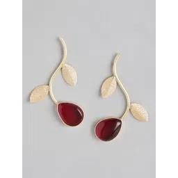 Anouk Gold Plated Beaded Contemporary Drop Earrings-picture-35