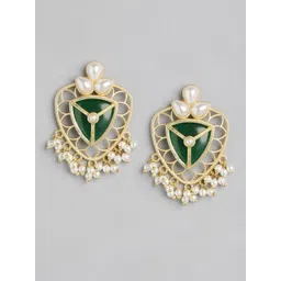 Anouk Gold-Plated Beaded Contemporary Drop Earrings-picture-37