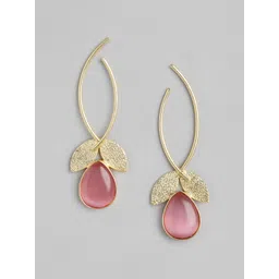 Anouk Gold-Plated Beaded Contemporary Drop Earrings-picture-16