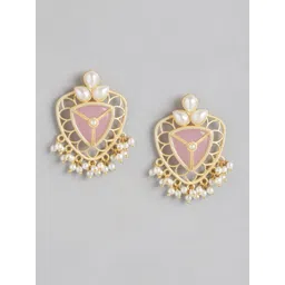 Anouk Gold-Plated Beaded Contemporary Drop Earrings-picture-32