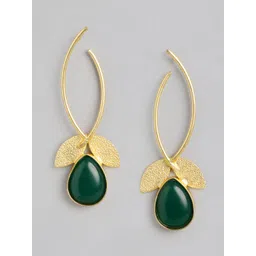 Anouk Gold-Plated Beaded Contemporary Drop Earrings-picture-28