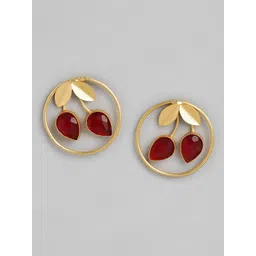 Anouk Gold Plated Beaded Contemporary Drop Earrings-picture-26