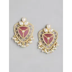 Anouk Gold-Plated Beaded Contemporary Drop Earrings-picture-38