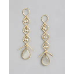 Anouk Gold Plated Beaded Contemporary Drop Earrings-picture-30