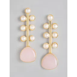 Anouk Gold Plated Beaded Contemporary Drop Earrings-picture-39