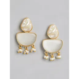 Anouk Gold Plated Beaded Contemporary Drop Earrings-picture-32