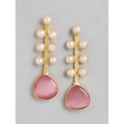 Anouk Gold Plated Beaded Contemporary Drop Earrings-picture-33