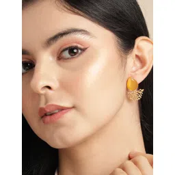 Anouk Gold Plated Beaded Contemporary Drop Earrings-picture-19