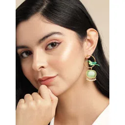 Anouk Gold-Plated Beaded Contemporary Drop Earrings-picture-17