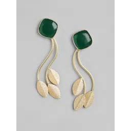 Anouk Gold-Plated Beaded Contemporary Drop Earrings image 1
