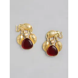 Anouk Gold-Plated Beaded Contemporary Stud Earrings-picture-18