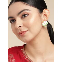 Anouk Gold-Plated Beaded Floral Stud Earrings-picture-36