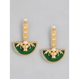 Anouk Gold-Plated Beaded Geometric Drop Earrings-picture-19