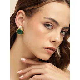 Anouk Gold Plated Beaded Geometric Drop Earrings-picture-23