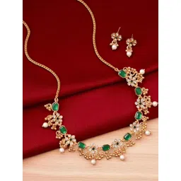 Anouk Gold-Plated Brass American Diamond Jewellery Set-picture-13