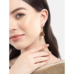 Anouk Gold-Plated Contemporary Jhumkas Earrings-picture-26