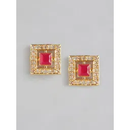 Anouk Gold Plated Contemporary Studs Earrings-picture-21