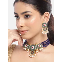 Anouk Gold-Plated Kundan-Studded Jewellery Set-picture-16