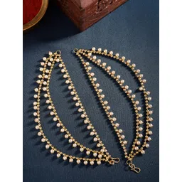 Anouk Gold-Plated Layered Beaded Ear Chains-picture-11