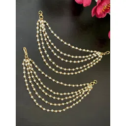 Anouk Gold Plated Pearls Beaded Layered Classic Ear Chains-picture-20