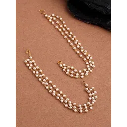 Anouk Gold Plated Pearls Beaded Layered Classic Ear Chains-picture-32