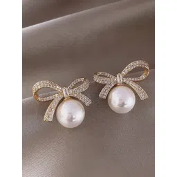 Anouk Gold-Plated Pearls Contemporary Shaped Korean Studed-picture-36