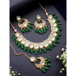 Anouk Gold-Plated Stones-Studded & Beded Jewellery Set-picture-26